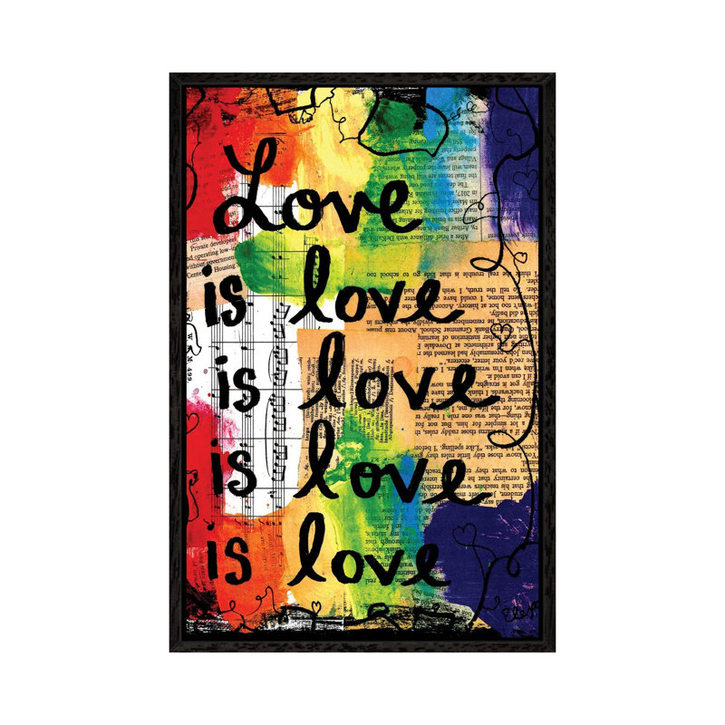Love Is Love by Elexa Bancroft - Print on Canvas, Black Framed, 66.04 cm H x 45.72 cm W