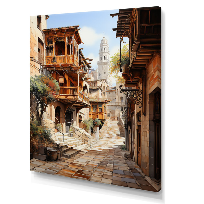Reproduction d'art sur toile, Espagne, ville médiévale, Tolède, Espagne, H 32 po x l 24 po x P 1 po, Toile tendue