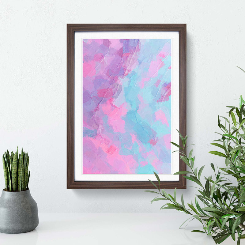 Free Light in Abstract - Picture Frame Graphic Art Print, 87cm H x 62cm W x 2cm D, Walnut Framed