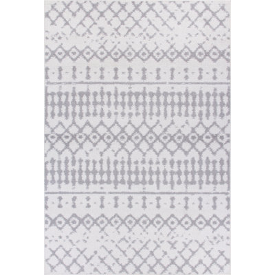 Tapis à motif géométrique blanc cassé / beige Gwyn
