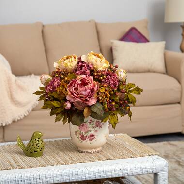 Designer Holiday Burgundy and Gold Bows B4526 : Floral Home Decor=>silk  rose arrangements, tulip floral arrangements, magnolia silk flower  arrangements, tropical arrangements, tropical silk flower arrangements,  peony arrangement, sunflower arrangements