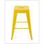 Tabouret à hauteur de comptoir 24 po, ensemble de 2 tabourets de bar en métal sans dossier, empilable, amovible et facile à assembler, peu encombrant pour îlot de cuisine / bar / café / salle à manger (jaune)-83002769-83002776-83002777