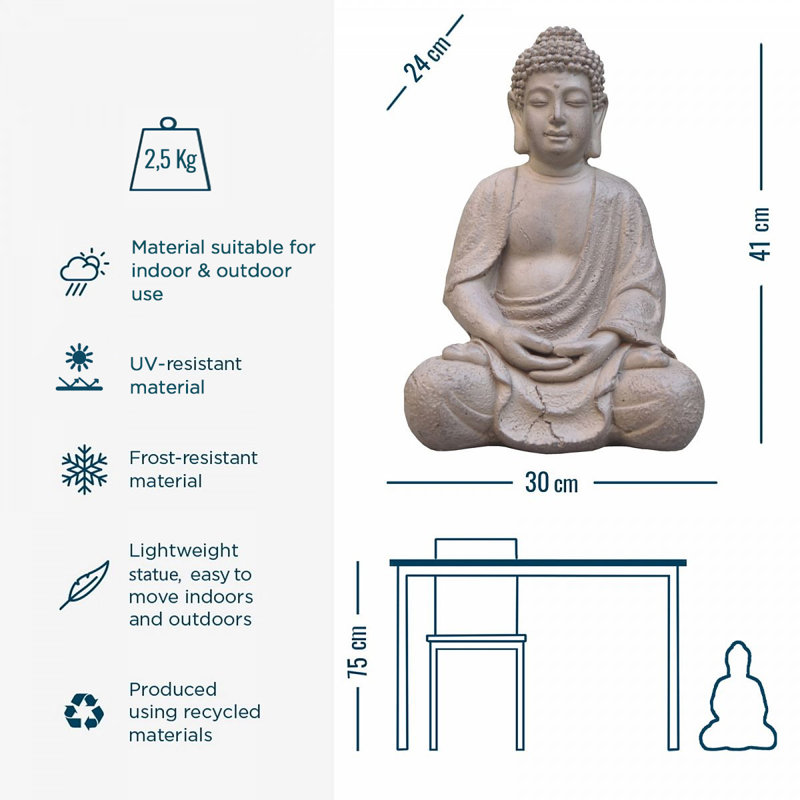 Weather Resistant UV Resistant Fiberstone Garden Statue