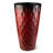 23.75"H Set of 2 Oversized Wavy Texture Red Tall Plastic Planter-347168033