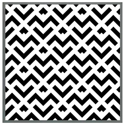 Fairstead Black & White Geometric 1 Piece Single Picture Frame Wall Art