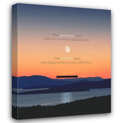 Ophelia & Co. ArtsyQuotes Gallery Wrapped Canvas Art Titled: Winston Churchill Quote: Opportunity