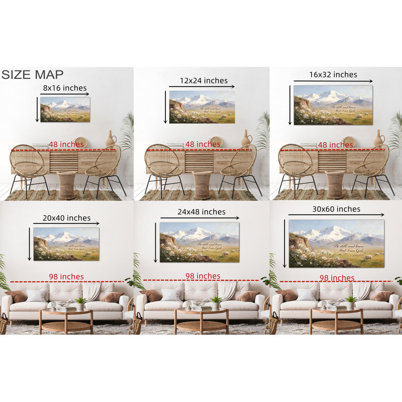 Art mural de Christian Scripture, H 12 po x l 24 po