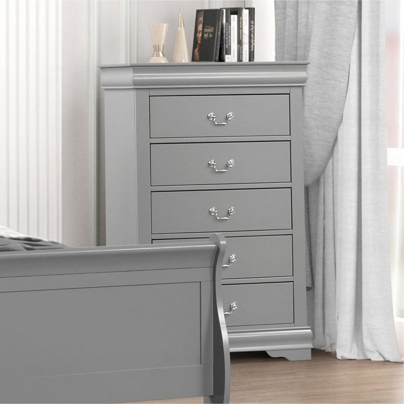 Meuble de rangement de style transitionnel 1Pc, Gris