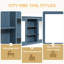 Armoire murale 55 po 2-en-1 avec tablettes réglables, charnières à fermeture en douceur, miroirs haute définition-351697549