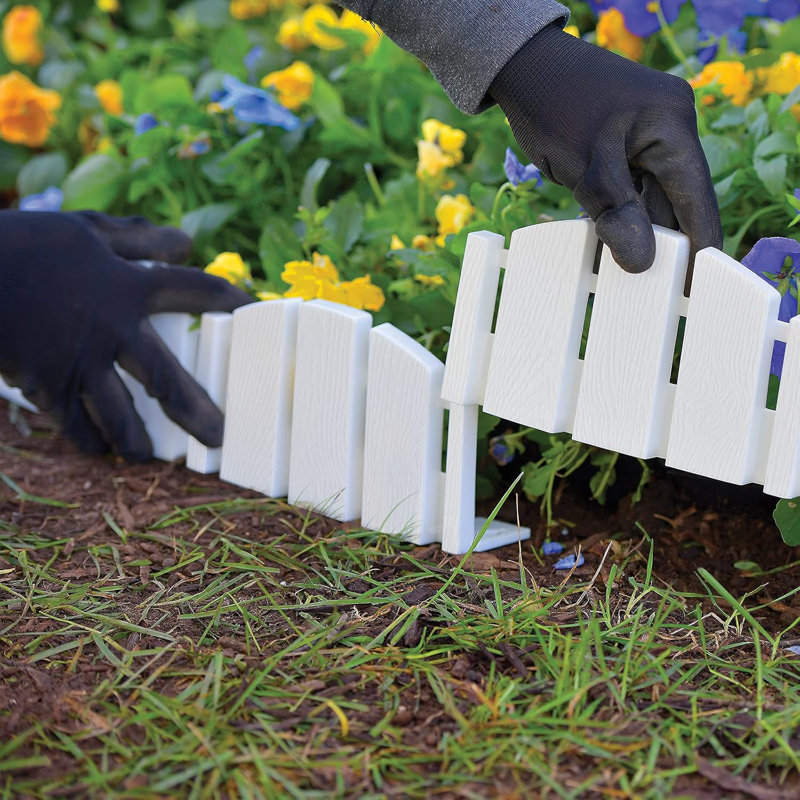 Bordure d'aménagement paysager No-Dig avec pointes d'ancrage, 4,5 po