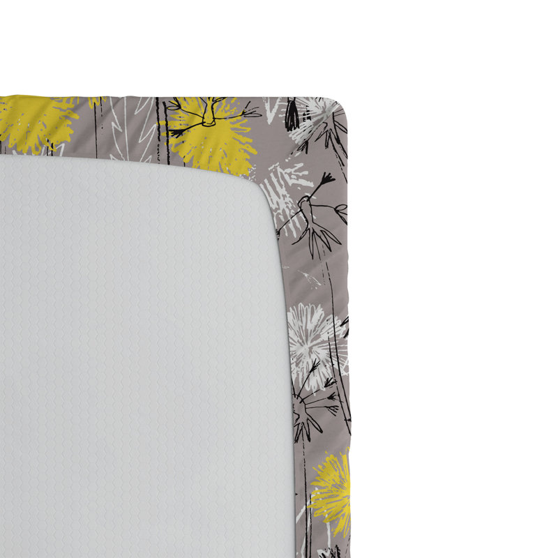 Drap-housse Ambesonne, Taupe, gris, blanc, jaune / abstrait, Drap-housse grand