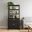 Spacieux classeur, classeur à hauteur, armoire stable avec bibliothèque ouverte-1995834293