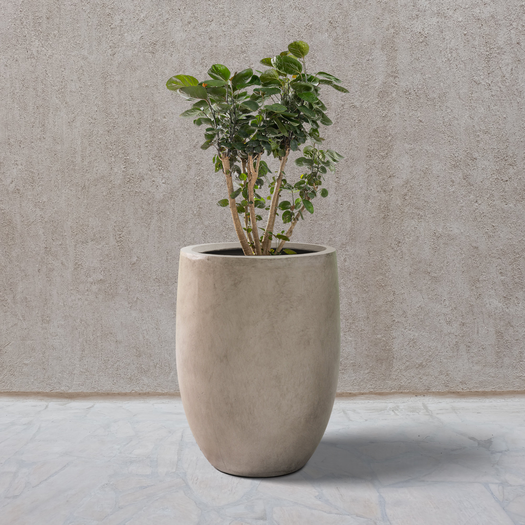 Cache-pot Diam.20 x H.20 cm beige