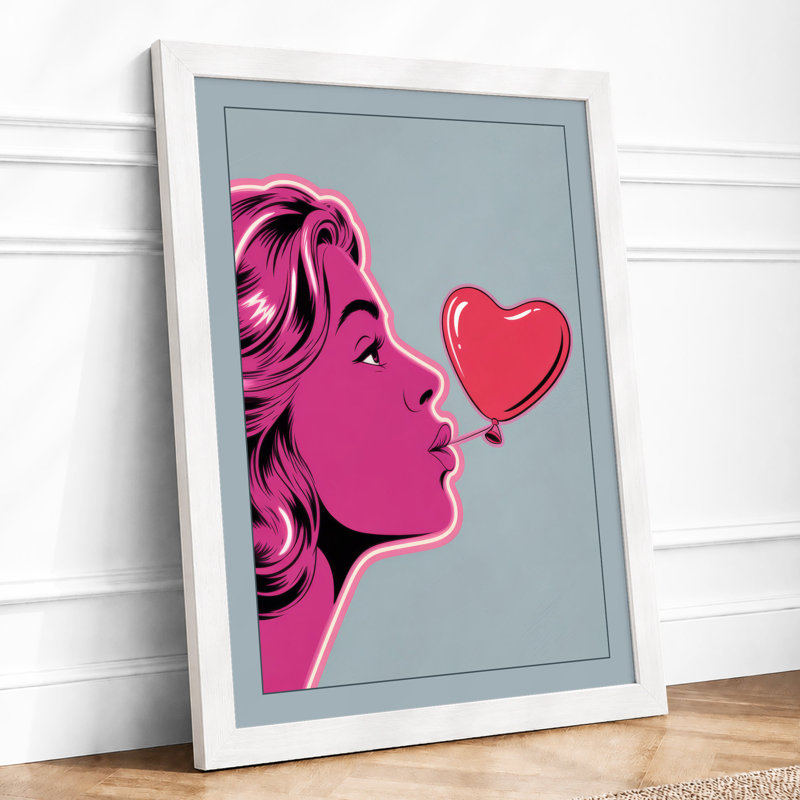 Blowing Hearts Modern - Print, A4 - 29.7 x 21.0 cm, White