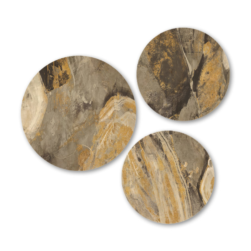 Ensemble de 3 cercles en bois Designart