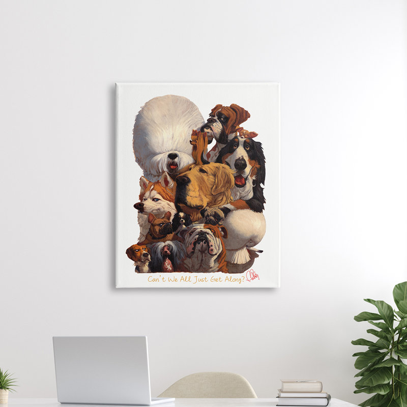 Just Get Welcome - impression, H 30 po x l 24 po, Toile tendue