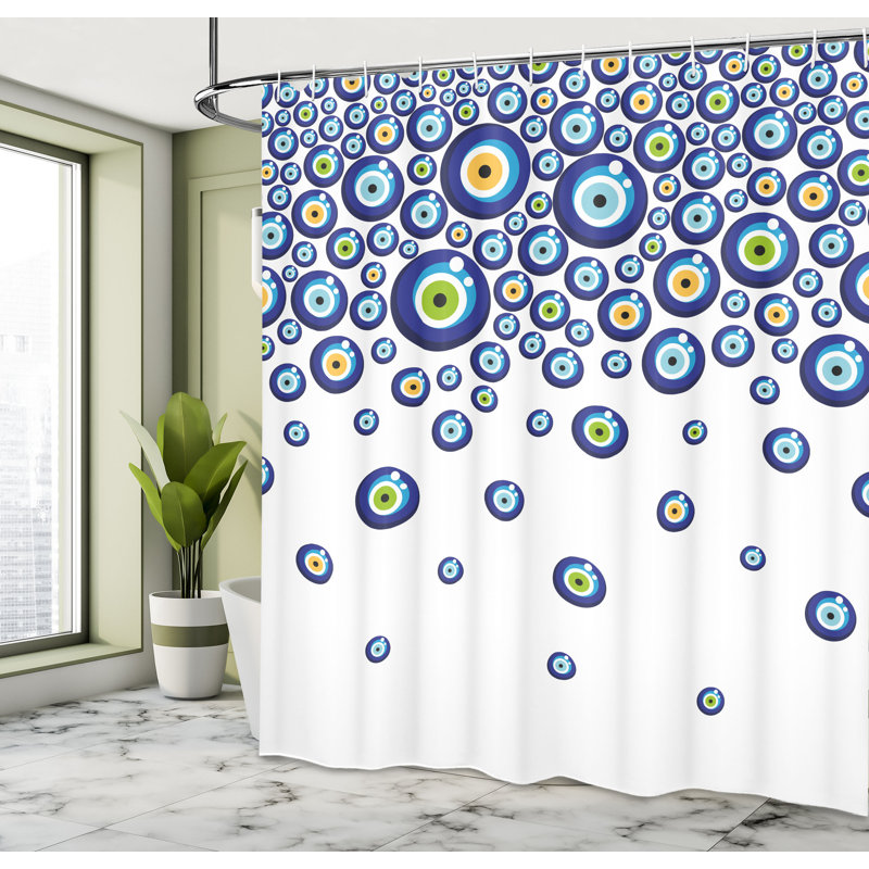 Ensemble de rideau de douche + crochets, H 69 po x l 105 po