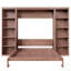 Lit escamotable avec bureau, bibliothèque et supports de rangement multiples pour une utilisation compacte et multifonctionnelle-234788533