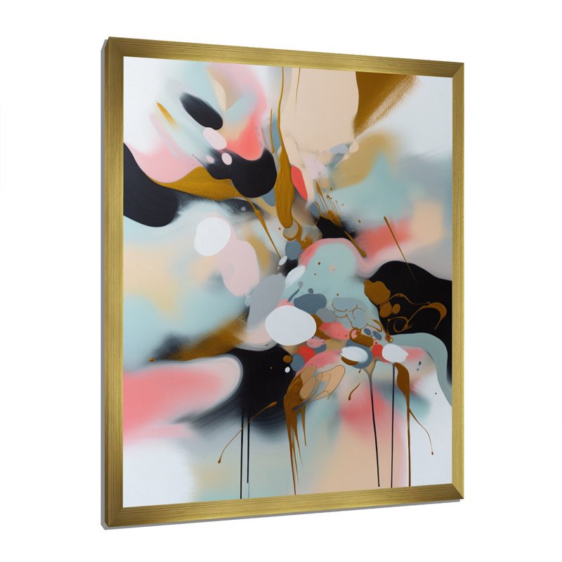 Luman Brushstroke III, impression sur toile, H 20 po x l 12 po x P 1 po, Encadrement doré