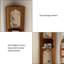 Armoire de rangement 70,87 "triangulaire en bois massif brun