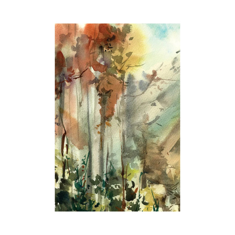 Autumnal Forest - Giclée sur toile tendue avec châssis, H 40 po x l 26 po