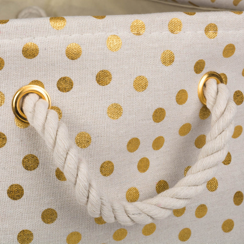 Panier en tissu Amado Dots, H 15 po x l 16 po x P 16 po