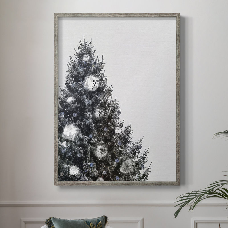 «Disco Christmas Tree II», reproduction encadrée - bois massif, H 11 po x l 9 po