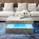Charvez Solid Coffee Table with 16 Colors LED Lights, 78 X 78cm
