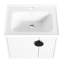 Meuble de salle de bain mural 24 po - Meuble-lavabo en céramique avec portes à fermeture en douceur, meuble-lavabo de style moderne, lavabo et portes à fermeture en douceur, et confortable