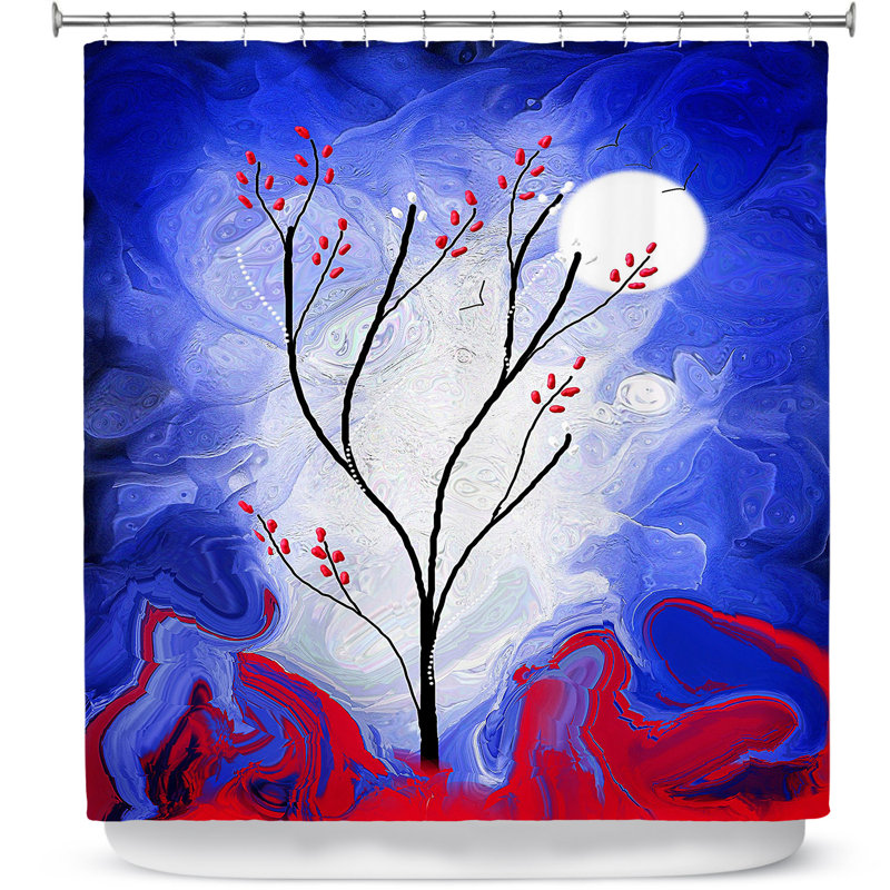 Rideau de douche simple touch the moon