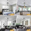 Ventilateurs de plafond 52 po en cristal moderne avec lumières et télécommande, ventilateur de plafond réversible à 5 pales à moteur à courant continu, ventilateur de lustre en chrome pour chambre à coucher-370160338