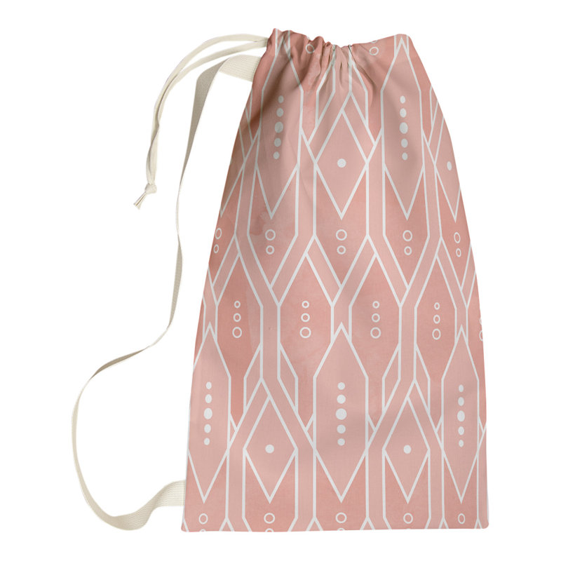 Sac à linge à motif treillis Mcguigan, Petit (H 29 po x l 18 po x P 1,5 po), Orange