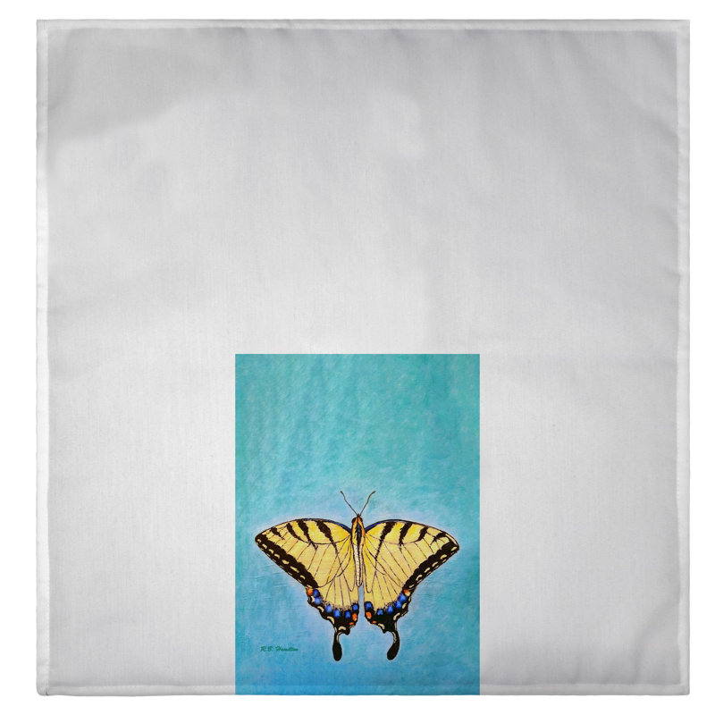 Spreadwing Tiger Swallowtail Butterfly Guest Towel