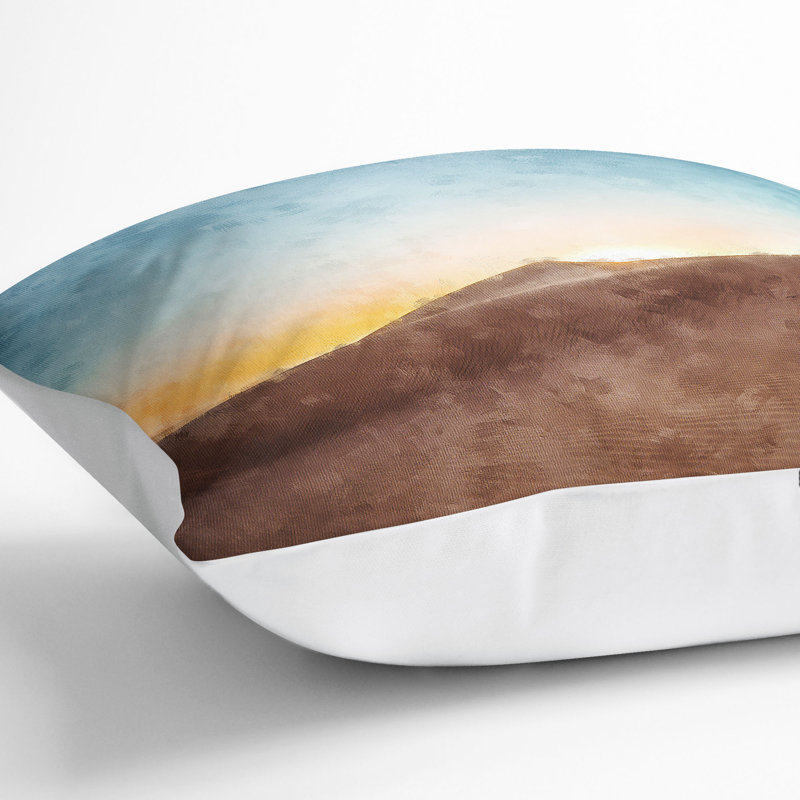 Sand Dunes in Egypt Cushion with Filling, 40cm H x 40cm W x 15cm D, White