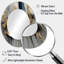 Abstrait formes et lignes infinies IV - miroir mural moderne ovale doré-263739764