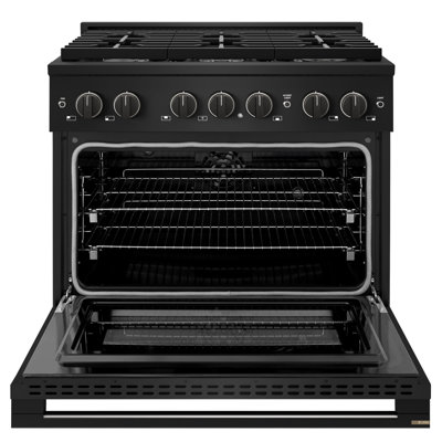 ZLINE 36 in. Marino Gas Range w/ 6 Gas Burners & Convection Oven in Satin Steel Stainless Steel