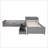 L-shaped Platform Bed with Trundle and Drawers Linked with built-in Desk-804221410