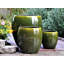 Pots de fleurs en grès Jams, grand format, ensemble de 3 - Intérieur/Extérieur-1128311561