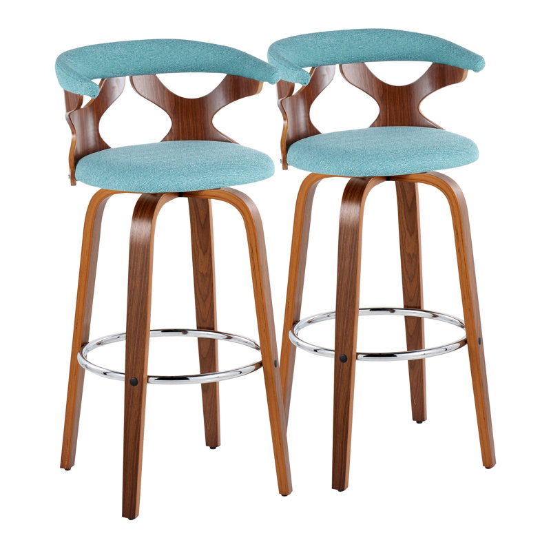 Tabouret de bar pivotant 29,25 po Gardenia, Bleu