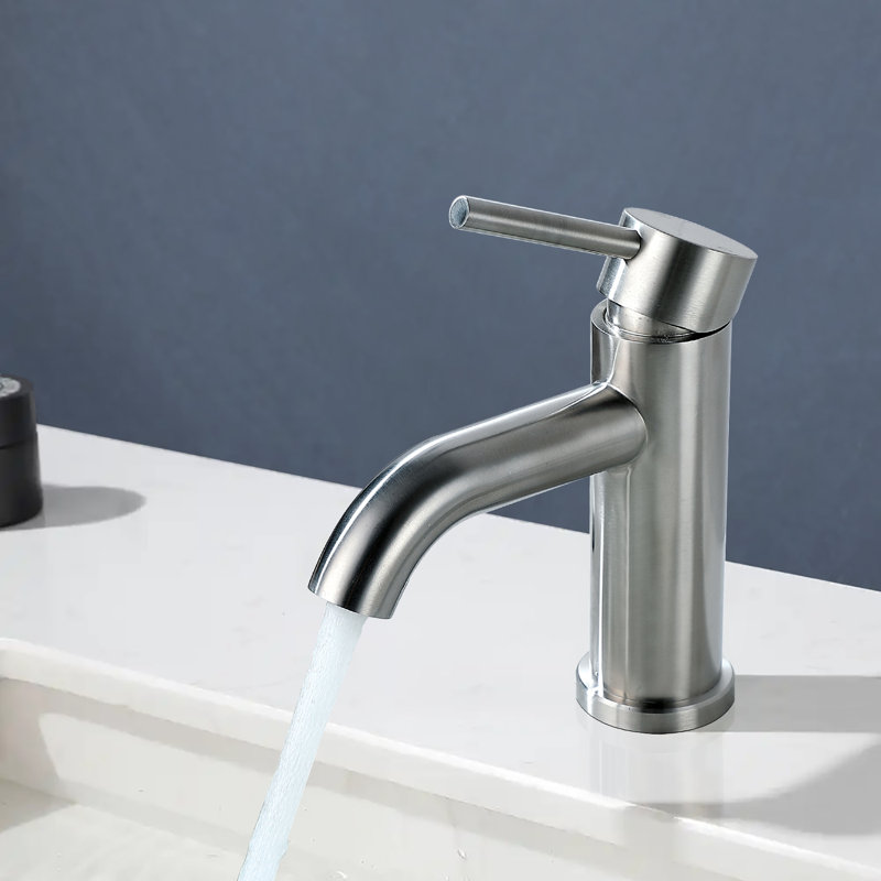 Topcraft Modern Single Handle Bathroom Sink Faucet Brushed Nickel, Brushed Nickle
