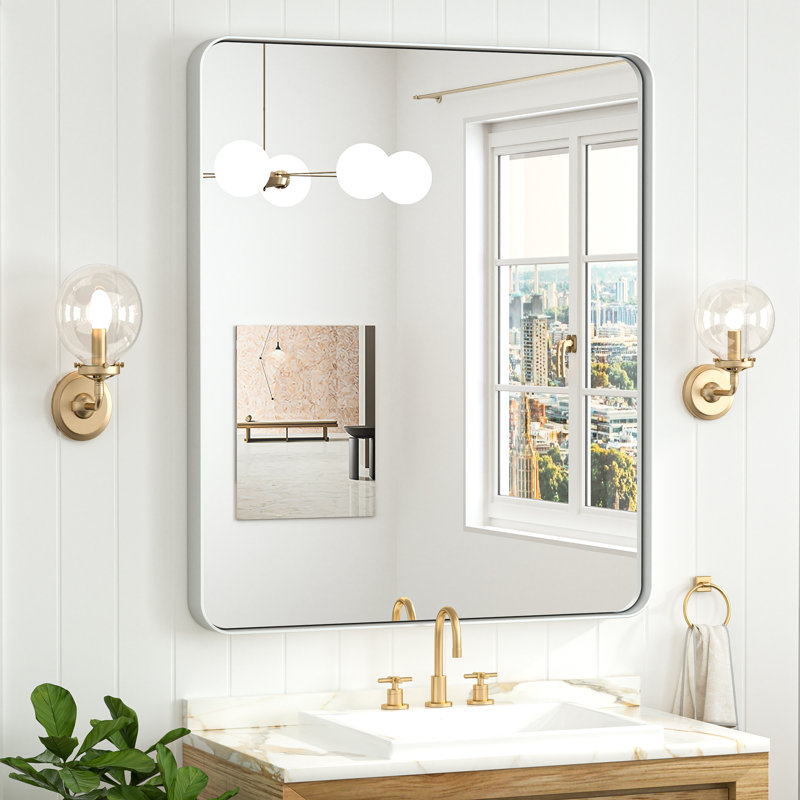 Miroir de salle de bain plombier en aluminium incassable et résistant à la rouille , Argent argent, 40 po x 60 po