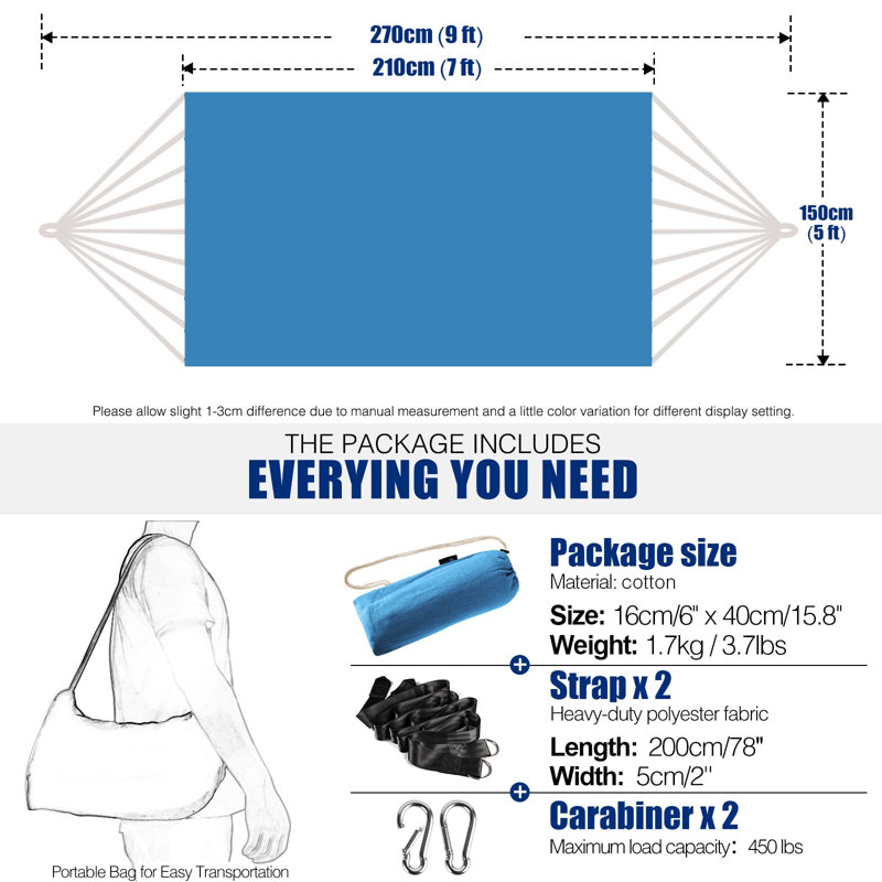 Aderemi Portable Double Classic Hammock