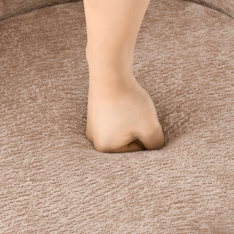 Chaise d'appoint de salle à manger rembourrée en chenille moderne avec dossier en coquillage et accoudoirs sans accoudoirs avec pieds en métal noir pour la cuisine et la chambre à coucher