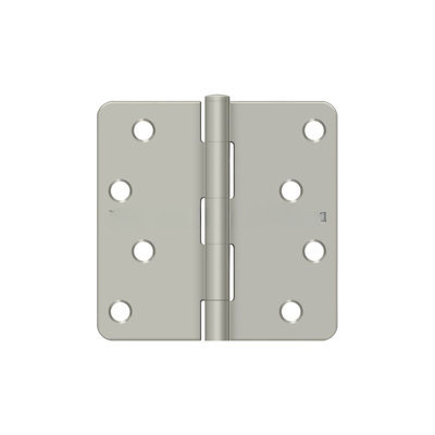 Charnière Deltana S44R415, 4 po x 4 po x 1/4 po, de style résidentiel en nickel brossé