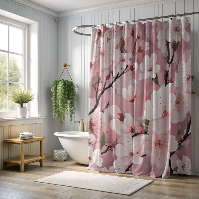 Rideau de douche Blossom Beauty - Premium, H 74 po x l 71 po