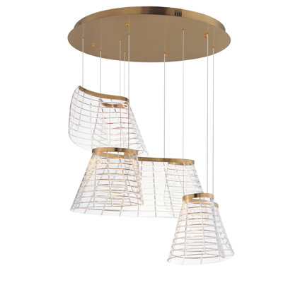 Luminaire suspendu tartan à lumières multiples