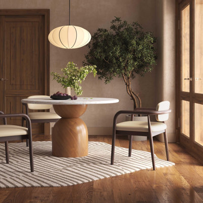 Chaise en cuir taupe Betsy