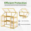 Serre en polycarbonate transparent - Laissez entrer la lumière du soleil. Structure en bois résistante aux conditions difficiles.