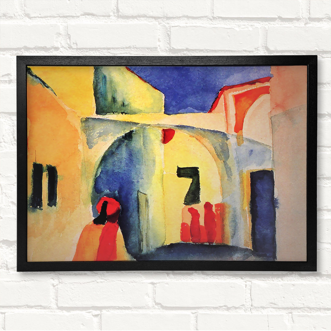 August Macke Look In A Lane Gerahmter Druck