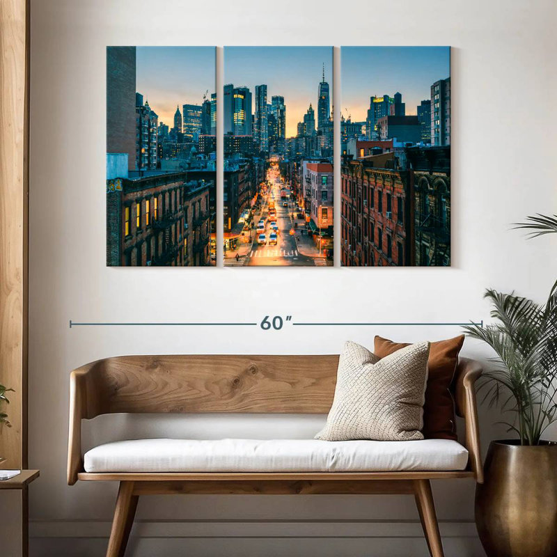Sireci Lower Manhattan Twilight Rush, 32" H x 50" W